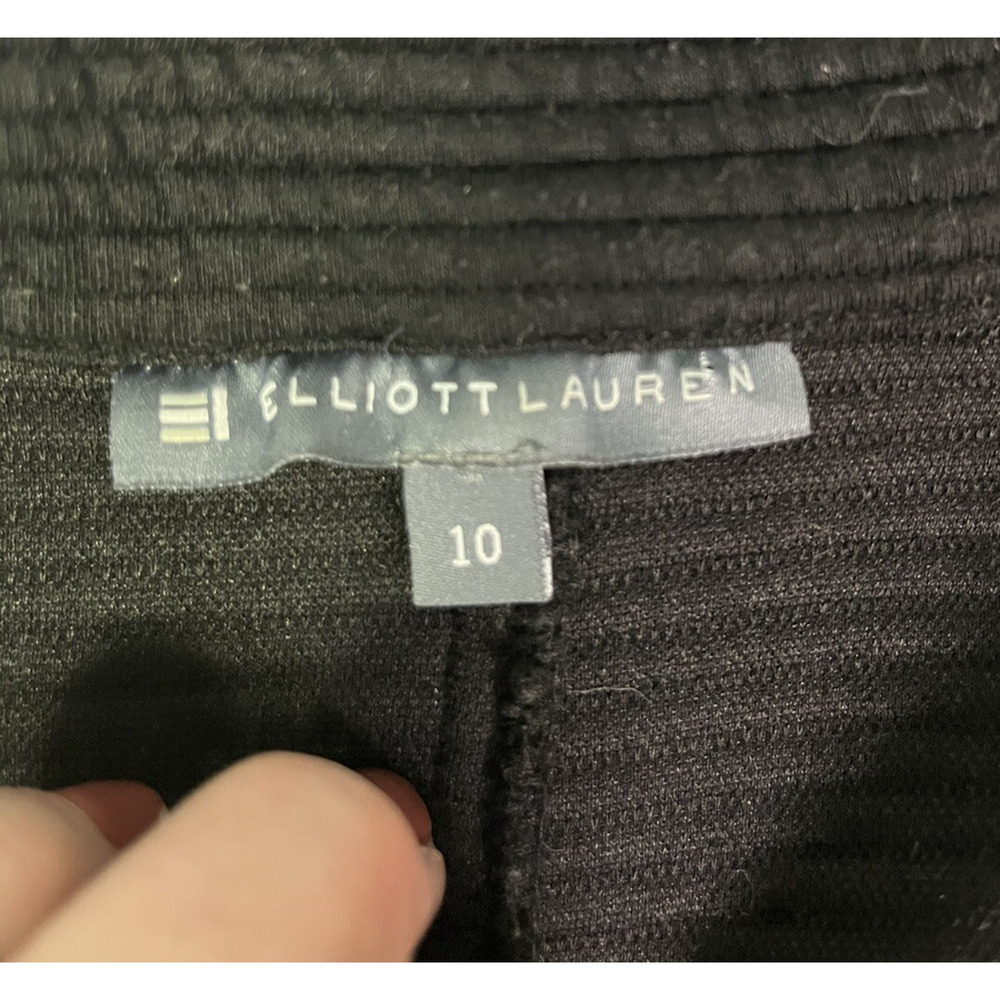Elliot Lauren Women’s Black Quilted Blazer Jacket 10 Preppy Minimalist Normcore - Picture 3 of 9